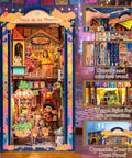Day Of The Dead Book Nook Kit For Adults And Teens, Dope 3D Wooden Dollhouse Scene With LED Lights featuring Plaza De Los Muertos.