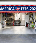 Oversized 120 By 20 Inch Patriotic Anniversary Banner 250th Celebration America 1776 2026 US Birthday Pride Outdoor Garage Decor