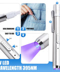 Dope UV Resin Kit With Light For Quick Curing And Strong Bonding features a rechargeable 395nm flashlight with USB charging and portability.