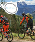 All In One Mountain Bike Brake Cable Kit Upgrade For MTB Ride Ready Pro Grade Full Replacement with two cyclists on trail