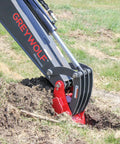 Heavy Duty Skid Steer Backhoe Attachment With 12 Inch Bucket And 6 Foot 8 Inch Digging Reach Plug And Play Steel Quick Attach