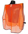 Built Tough Job Site Ready High Viz Orange Mesh Safety Vest Universal Fit Hook And Loop Closure displayed on a mannequin.