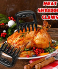 27 Piece Heavy Duty Grilling Tools Set For Men Fathers Day Gift shown with meat claws and roasted chicken