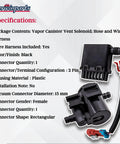 Evap Canister Vent Solenoid Valve Assembly P0449 Replacement For 2004 Through 2010 Chevy Silverado GMC Sierra 1500 2500 3500 HD Classic