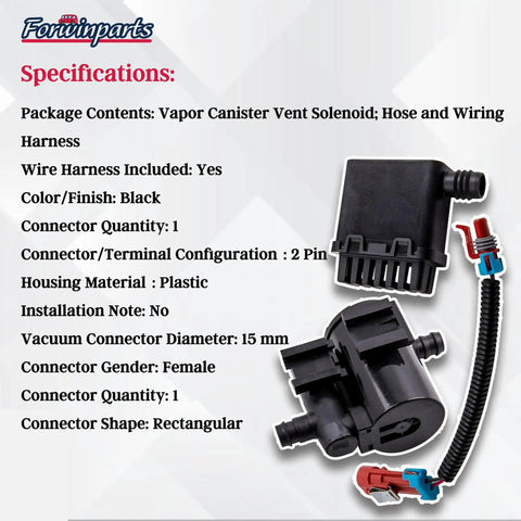 Evap Canister Vent Solenoid Valve Assembly P0449 Replacement For 2004 Through 2010 Chevy Silverado GMC Sierra 1500 2500 3500 HD Classic