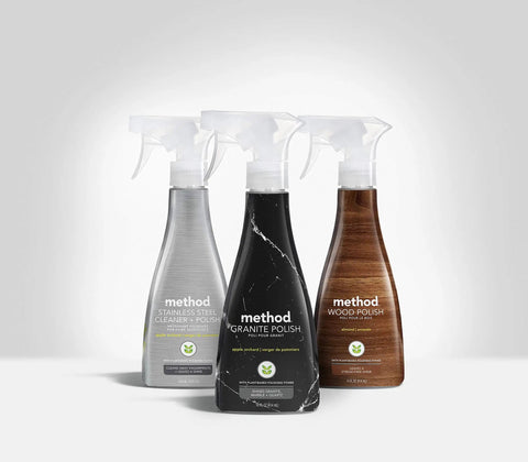Almond Wood Polish For Wood Surfaces, Furniture And Cabinets, 14 Ounce Spray Bottles Pack Of 6, Cruelty Free, Recyclable Plastic Bottles
