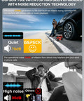 GSPSCN tire inflator with noise reduction technology shown on a beach, emphasizing quiet operation at 70dB.