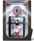 Lit LED Lighted 3D Printer Enclosure With Fireproof Dustproof Tent And Temperature Control For Ender 3 Series Showing 3D Printed Santa