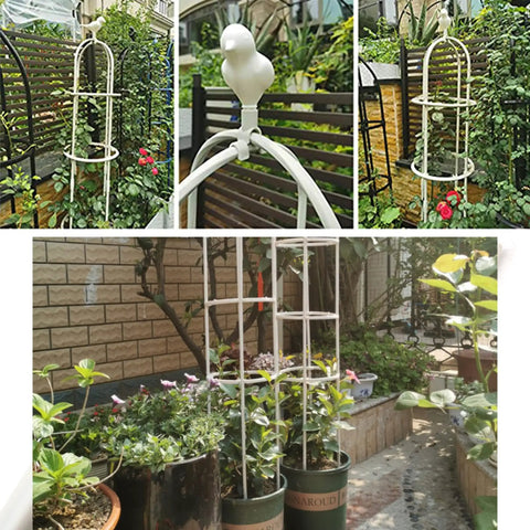 Heavy Duty 6 Ft Garden Trellis For Climbing Plants Built To Last From Rustproof Metal Pipe In White With Weather Resistant Finish