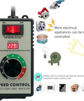 High Power 4000W AC 110V Fan Motor Speed Controller With Plug And Play Precision Knob One Turn Regulation For Smooth Accurate Speed Control And Stable Performance For American 110V Fans on display