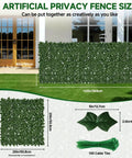 Artificial Ivy Fence Privacy Screen 120x40 Inches UV Resistant Dense Faux Greenery Backdrop with realistic leaves by door