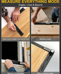 Heavy Duty Digital Protractor And Angle Finder With Bright LCD Screen measuring angles and lengths on wood and walls.