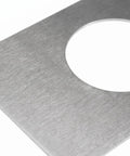Top Grade Stainless Steel Door Lock Reinforcer Plates With Easy Install Adhesive Backing Perfect For Fixing Shaky Handles And Deadbolts While Boosting Home Security Plus Adding A Nice Decor Touch Without Screws Needed At All, brushed steel plate close-up