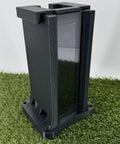 Beefy ABS Protective Case For Square Golf Launch Monitor With Polycarbonate Shield on grass, emphasizing rugged design.