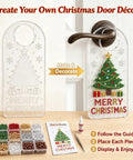 Create Your Own Stunning DIY Pearl Crystal Door Hanger Kit With Sparkling Diamond Accents For A Festive Tree Theme, acrylic door hanger set