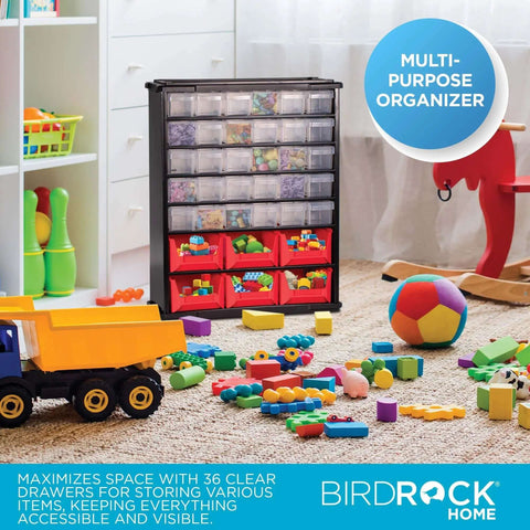 36 Drawer Craft Organizer Bin Heavy Duty Metal Hardware Storage For Nails Nuts Bolts Legos And Small Parts Versatile Parts Bin Organizer With Mini And Large Drawers For Home Workshop Garage