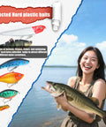 Woman holding bass with 130Piece Pro Fishing Lures Kit With Tackle Box For Bass Anglers Includes Crankbaits Spinnerbaits Soft Plastics