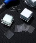 100 Count Square Cover Glass Microscope Slides Kit With Crystal Clear Glass for teachers, students, showing coverslips with pins