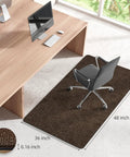 Office Chair Mat For Hardwood And Tile Floors 48 By 36 Inches Large Anti Slip Desk Chair Mat For Rolling Chairs Hard Floor Protector For Home Office Coffee Color Not For Carpet under chair and desk setup