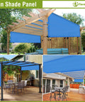 Pergola Shade Cover 15 By 17 Feet Universal Replacement Canopy For Outdoor Deck Patio Porch Backyard Gazebo With Grommets And Weighted Rods In Blue Durable And Weather Resistant.