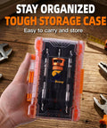 Sweet Shop Essential Countersink Drill Bit Set With Magnetic Bit Holder in tough storage case, compact and easy to handle.