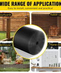 Heavy Duty PVC Coated Hardware Cloth Wire Mesh 48 Inch by 50 Foot One Half Inch Opening 19 Gauge Black Vinyl Coated Fence uses