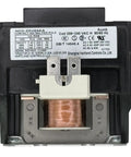 Front view of Compact 208V-240V 40A DPST Contactor for HVAC and commercial appliances, model HCC-2XU04AA with visible coil and terminals.
