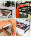 Soft Close Drawer Slides, 15.7 Inch Full Extension Ball Bearing Rails For Cabinets And Furniture, installed in various uses