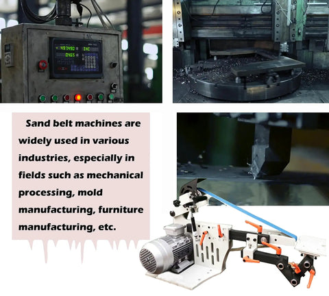 Badass Heavy Duty Belt Grinder And Sander Polisher With Variable Speed Setup for metal processing and mold manufacturing.