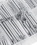 Heavy Duty Assorted Springs Set Packed With 200 Pieces Of Durable Extension And Compression Springs Featuring 20 Different Sizes Perfect For Fixing Electronics, RC Cars, Appliances, Toys, And Household Items While Providing Reliable Performance For. 200-piece assorted steel springs in plastic organizer