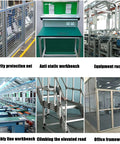 Image of security protection net, anti-static workbench, equipment rack, assembly line workbench, elevated road, office framework