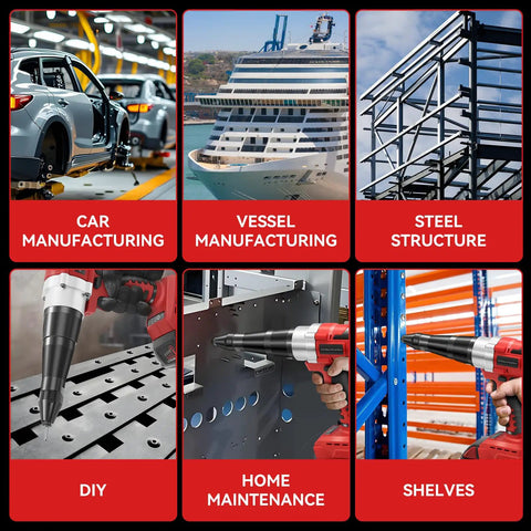 Cordless Rivet Gun Tool Compatible With 18V Max Battery Brushless Automatic Riveter for metal and construction use