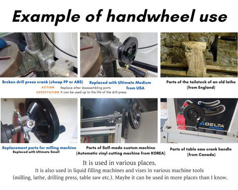 Example of 6 Inch Ultimate Handwheel For Any Machine Fits Three Quarter Inch Shaft Or Smaller Ideal For Table Saw Milling Machine Lathe