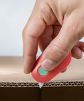 Using Mini Ceramic Box Cutter With Manual Retracting Safe Finger Friendly Ceramic Blade Lasts 11x Longer Than Metal Box Opener For Packages Orange The Grab And Go Tool Great For Mail Shipping Unboxing And Packing on cardboard