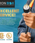Image of a person holding a twist lock connector of a Badass Heavy Duty Twist Lock Extension Cord 30 Amp 480 Volt Nema L16-30 Generator Cable.