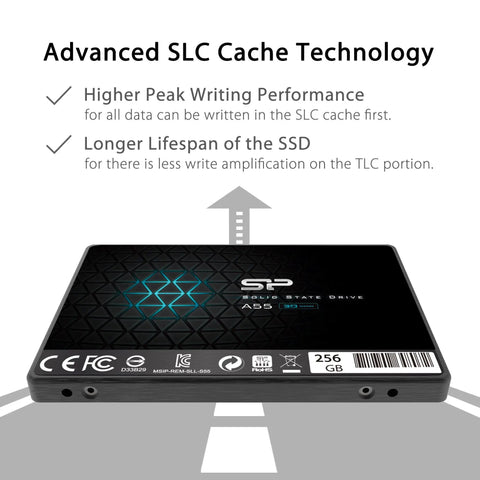 256GB 2.5 Inch SATA III SSD With 3D NAND A55 SLC Cache For Rocket Fast Boots Snappy Multitasking Ultrabook Ready Performance Upgrade Perfect For Gaming Rigs Creative Pros And Daily Drivers Seeking Longer Lifespan.