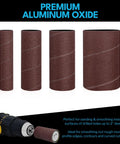 16 Piece Sanding Drum And Sleeve Set For Drill, Drill Press And Die Grinder Spindle Sander Attachment with sanding sleeves.