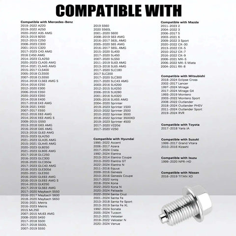 Sick And Tired Of Drips? Grab This M14x1.5 Magnetic Oil Drain Plug Kit With Hex Head, Plus Six Top Gaskets For A Clean Leak Proof Stop To Your Car Problems Right Now. Compatible vehicle fitment chart and silver magnetic drain plug