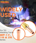 Welder using All-In-One TIG Welding Consumables Kit With Ten 3/32 Inch 10N24 TIG Collets And Five 45V26 Gas Lens Collet Bodies for WP-17 WP-18 WP-26 Torches
