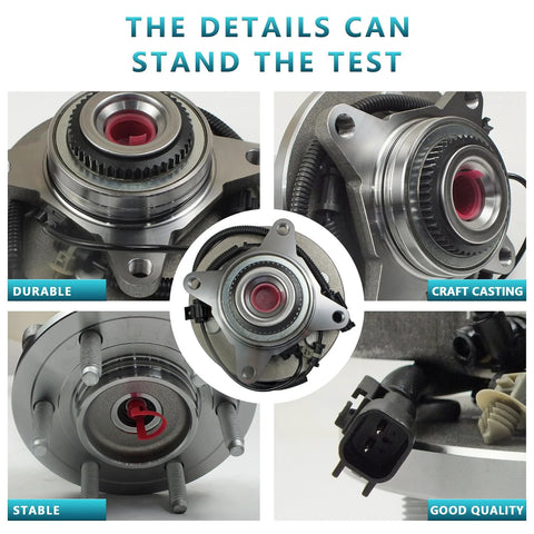 Front Wheel Bearing Hub Assembly Pair 515142 For Ford F-150 Expedition Lincoln Navigator 2011-2014 4WD close-up details