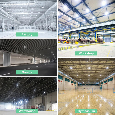 High Bay LED Light 150W With Motion Sensor 5000K Daylight Remote used in factory, workshop, garage, warehouse, gymnasium