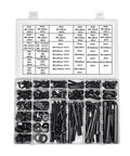 434 Piece Metric Bolt Kit With M5 M6 M8 M10 M12 Screws Nuts Washers And Hex Socket Head Cap Screws Grade 12.9 Steel Cylindrical Heads Includes 12 To 100mm Lengths For DIY Auto Shop And Machinery Projects.