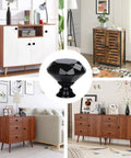Slick Black Diamond Crystal Glass Drawer Knobs 30mm 10 Pack With Screws In Three Lengths 0.8in 1.0in 1.4in For Cabinets Dressers Cupboards Chests And Home Office Furniture on cabinets