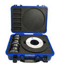 MIG GMAW Wire Storage Case Lockable Airtight Lightweight Organizer For Welders Holds Five 1-2 lb Spools And One 33 lb Spool In Blue