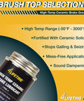 Ceramic Brake Lubricant For Extreme Heat High Temp Performance That Prevents Seizing And Squeaks Keeps Calipers Quiet And Smooth