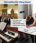 3-In-1 Decibel Meter With Humidity And Temperature Readout in use in classroom and music room settings, wall mounted.