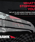 Brake pads Hawk HB180N.560 HP Plus; race car graphic with Hawk Performance logo and checkered flag motif.