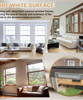 No Fuss 4 Pack Window Sash Lift Handles For Double Hung Frames Heavy Duty Die Cast Zinc Construction Smooth Everyday Grip White Replacement Hardware 3-5/16 Inch Kit showcased in a modern living room.