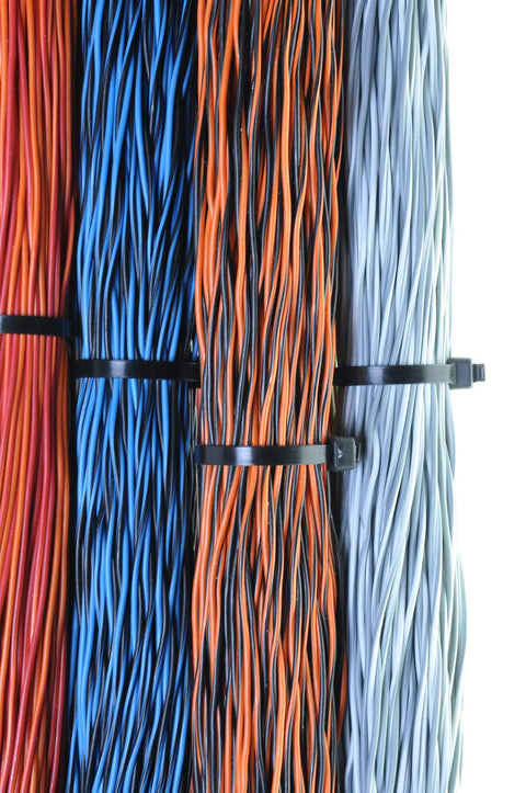 14 Inch Black Zip Ties 100 Pack Self Locking Nylon Cable Ties 50Lb Strength UV Resistant bundling colored wires