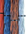 Heavy Duty 12 Inch UV Resistant Nylon Zip Ties self locking cable ties securing multicolored cables for wiring projects